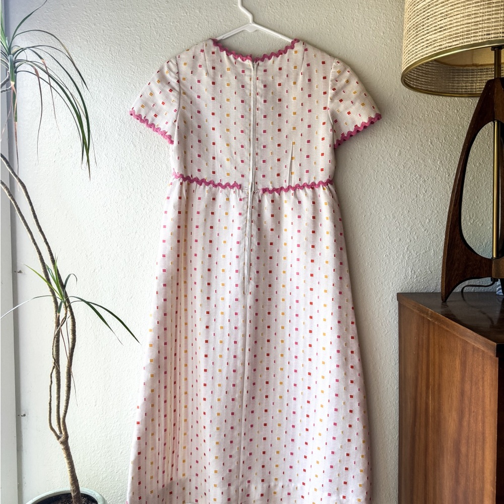 Handmade 1970s Maxi Dress with Ric Rac Trim - Picture 2 of 5